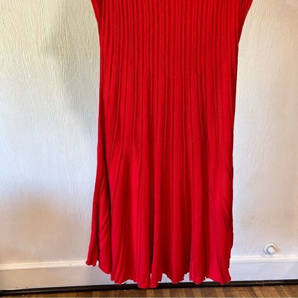 Torrid Cherry Red Ribbed Knit Sweater Short sleeves Dress - Picture 6 of 11